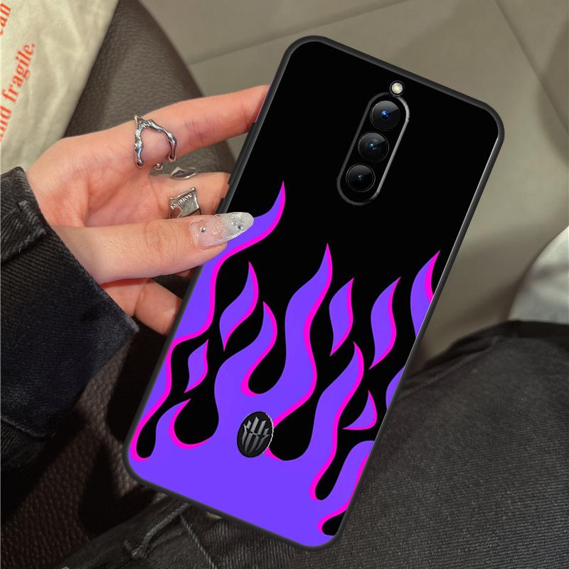 Blue Red Flame Fire Case For ZTE Nubia RedMagic 11 9 8 10 Pro Plus 8S 9S 10S Pro 5G 5S 6 7 6S 7S Pro 10 Air Cover