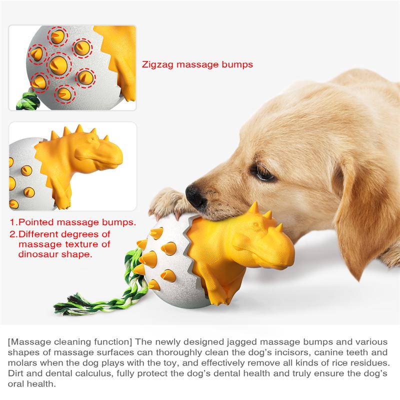 Big Dog Toy Chew Toy Molar Toothbrush Toy Tug-of-War Game Bulldog Anxiety Relief Interactive  Dinosaur Egg Shaped Pet Supplies