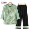 Conjunto de Blusa y Top Floral de Verano para Mujeres Mayores Yuzhaolin