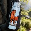 1PC Two Running Horse Print 750ml Color Plastic Sports Water Bottle Leakproof Flip Straw Lid Suitable for Sports Office Home Use