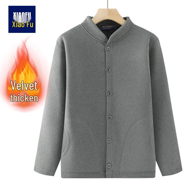 

Men s Mid-Aged & Elderly Winter Fleece-Lined Casual Jacket 3XL