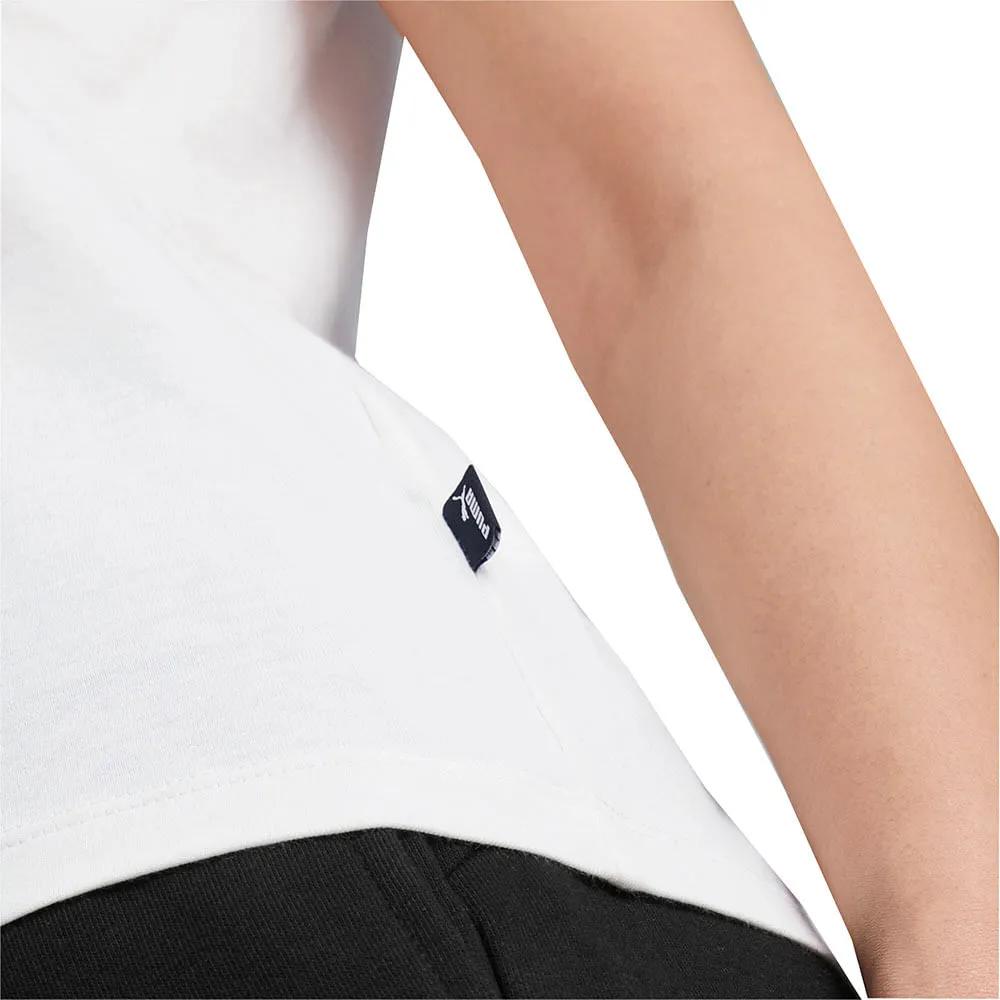 Puma Essentials Logo Casual Round Neck Short Sleeve T-Shirt Women Tops White 586774-02