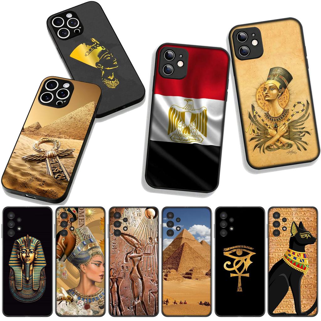 Egypt Nefertiti Anubis Ankh for Samsung Galaxy A25 A37 A57 A12 A14 A31 A41 A50 A51 A70 A71 A72 A21S A04 M15 Note 20 9 8 10 Case