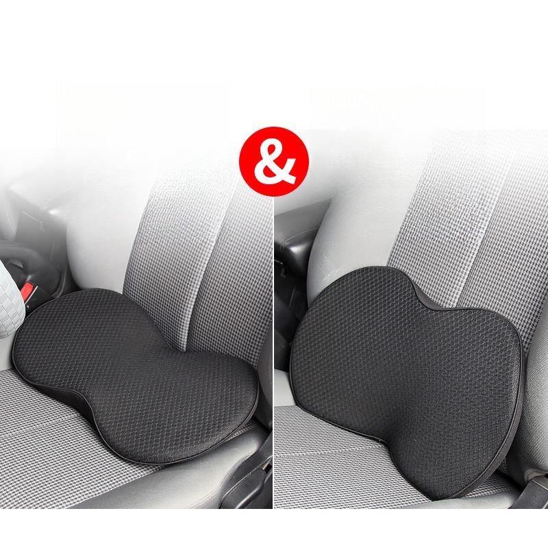 1pcs Memory Foam Car Seat Cushion Pad - Ergonomic Height Increase Driver Seat Mat Compact Orthopedic Cushion