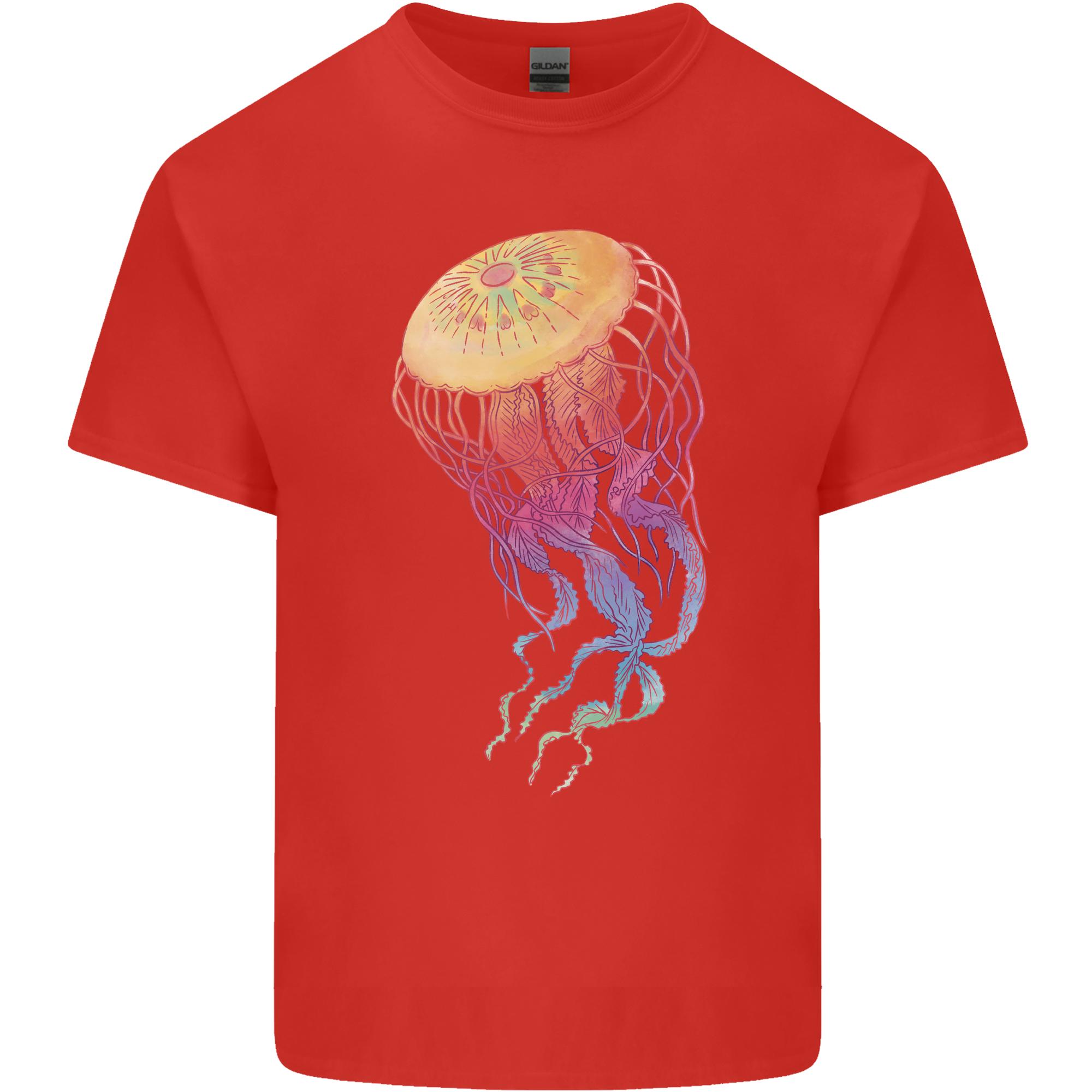 Colourful Jellyfish Ocean Life Unisexs Light Cotton TShirt S