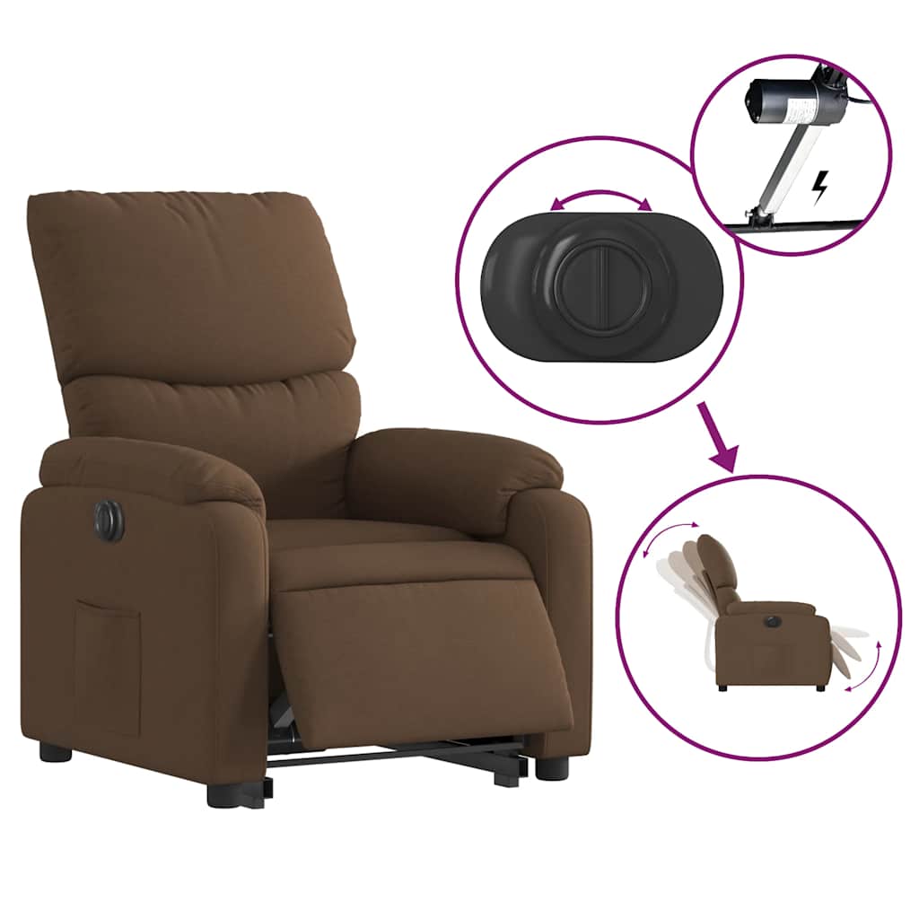 Vidaxl Lift-Up Massage Chair, Electric, Reclining, Brown