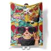Pop Art Cartoon Mädchen Kuscheldecke – Herz-Sonnenbrille & Graffiti-Design, Trendiges Geschenk für Sofa oder Bett