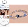 Ocean Heart Crystal Bracelet For Women With Silver Plating Fashion Jewelry Gift