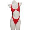 Women's Plus Size One-Piece Backless Swimsuit - Solid Color Sexy Swimwear