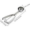 Stainless Steel Ice Cream Scoop Ice Cream Scoop With Trigger Suitable For Ice Cream Cookies Cake Dough Melon Kitchen Supplies