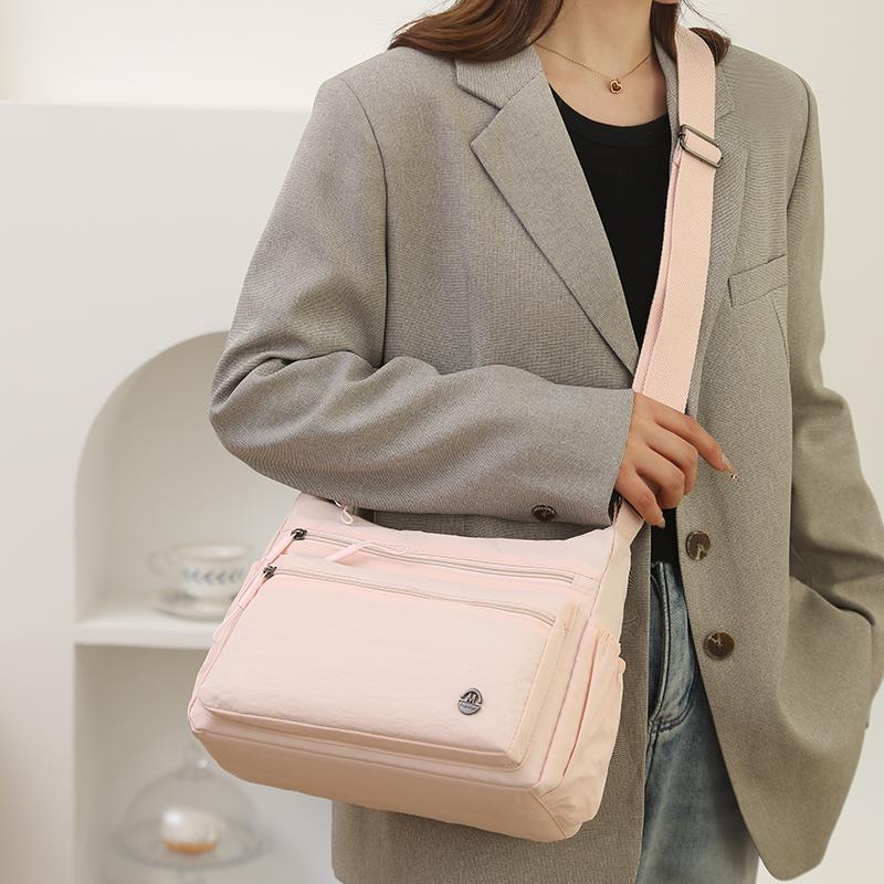 Women's Waterproof Nylon Multilayer Crossbody Bag Ladies Large Capacity Handbags Purse Female Casual Shoulder Pillow Bags