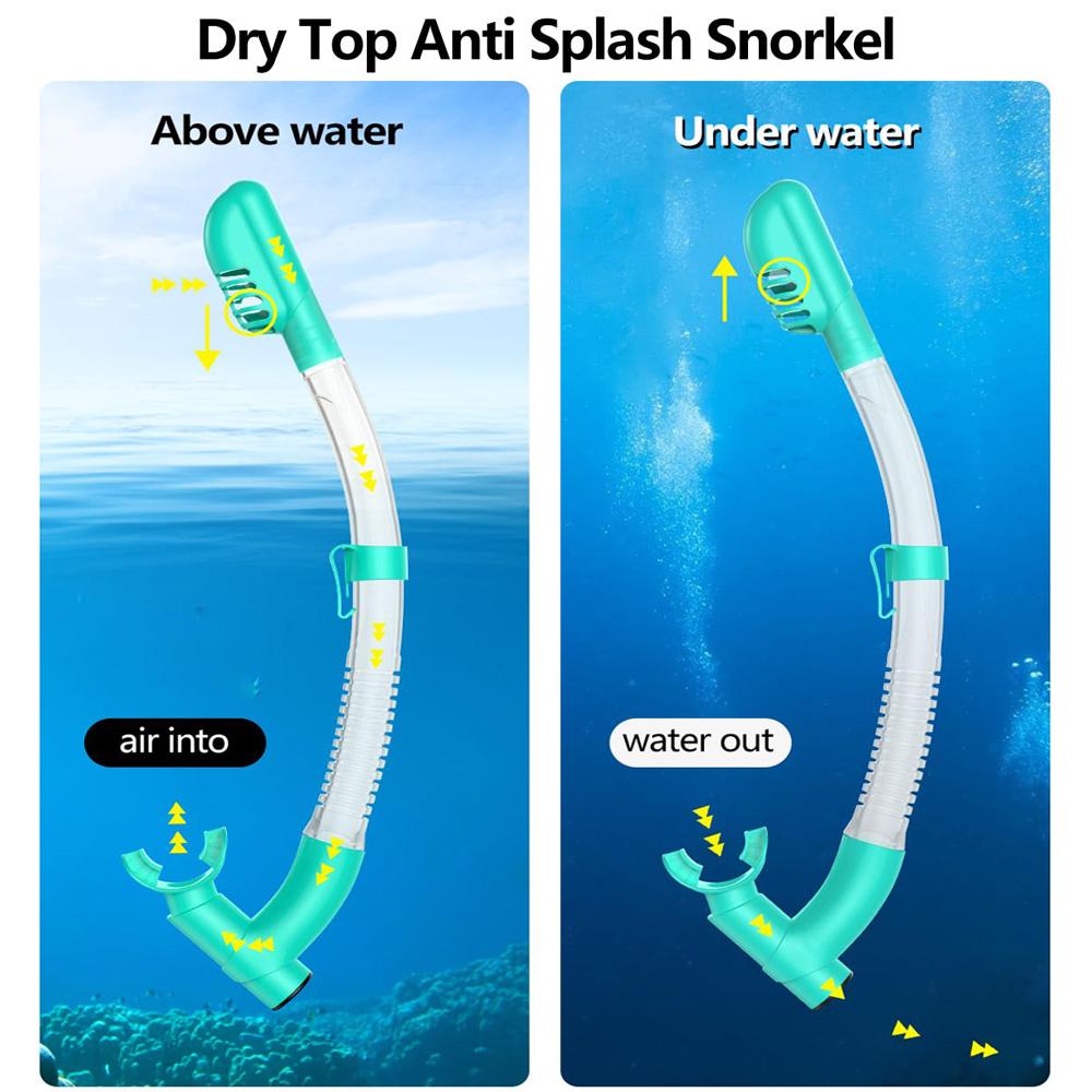 Kids Snorkel Mask 3 Windows Panoramic Wide View HD Three-Lens Adjustable Scuba Snorkeling Swimming Diving For Kids and Youth