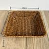 Imitation Rattan Fruit Bread Snacks Storage Tray Coffee Bar Storage Basket Desktop Sundries Organizer Kitchen Storage Boxs
