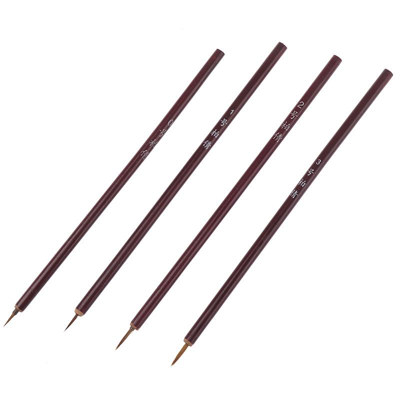 Tırnak Araçları Bambu Saplı Nail Art Resim Fırçaları Tırnak Astar Fırçası Kalem Macinure