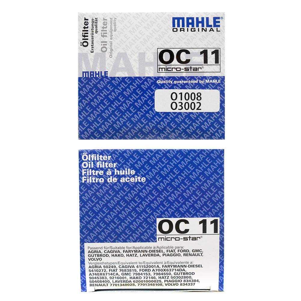 MAHLE Oil Filter Element for Renault R4 O3002, Made by Genuine Filter Manufacturer