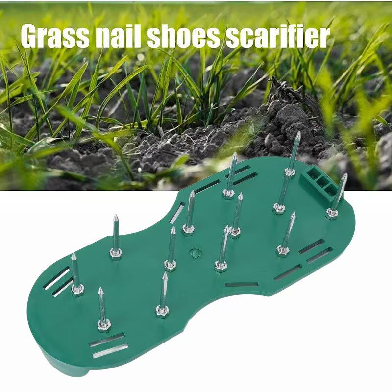 Garden Soil Aerator Shoes - Lawn Loosening, Self-Leveling, Epoxy-Coated Gardening Tools