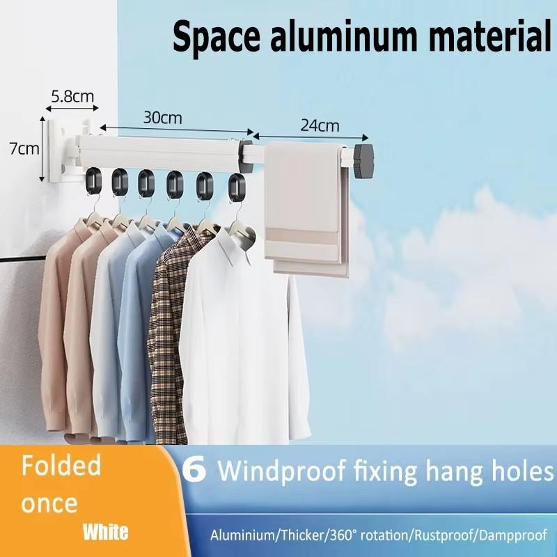 

BEISHI выдвижная сушилка для белья складная вешалка для одежды алюминиевая настенная вешалка для экономии места в помещении сушилка для белья для дома Other