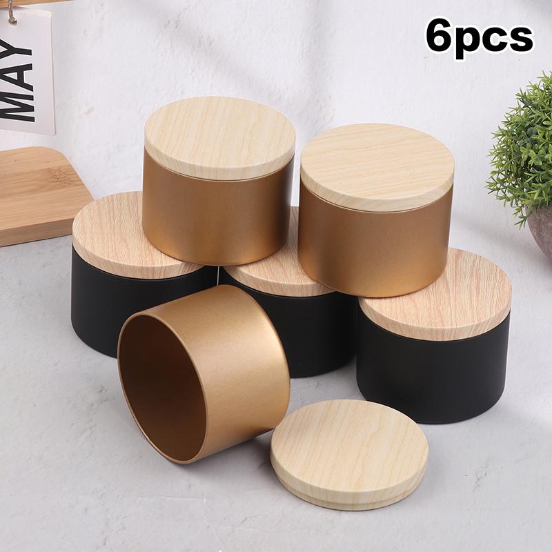 6Pcs 8OZ Candle Tinplate With Lids Round Candle Jars Kit For Loose Candles Used For DIY Storage Candle Making Supplies