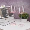 Pink Slanted Rim Red Wine Glass