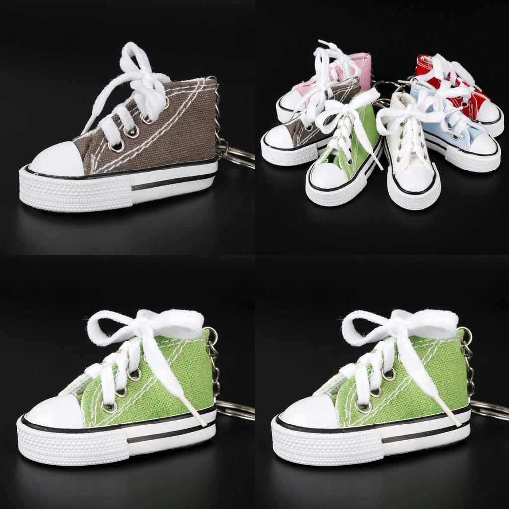 Creative Canvas Shoe Keyring Keychain With Metal Material For Men And Women