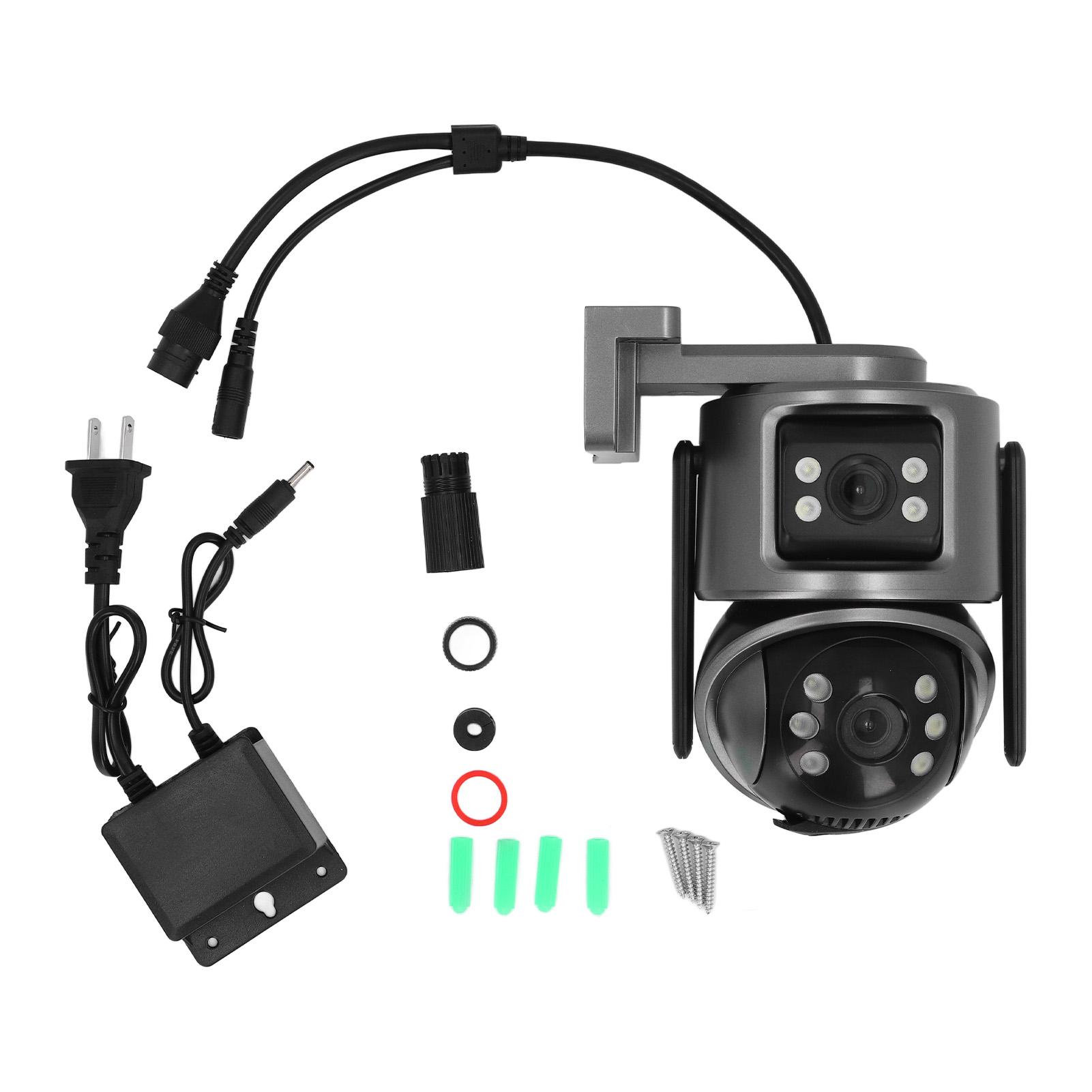 

Outdoor Security Camera 3MP X 2 IR Night Vision 2 Way Talk Surveillance Camera for Home Security US