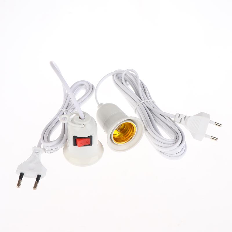 1ks držiaka na lampu do záhrady s 3/5 metrovým káblom EÚ zástrčka E27 Závesný držiak svetla na izbové rastliny s vypínačom zapnutia/vypnutia Držiak lampy