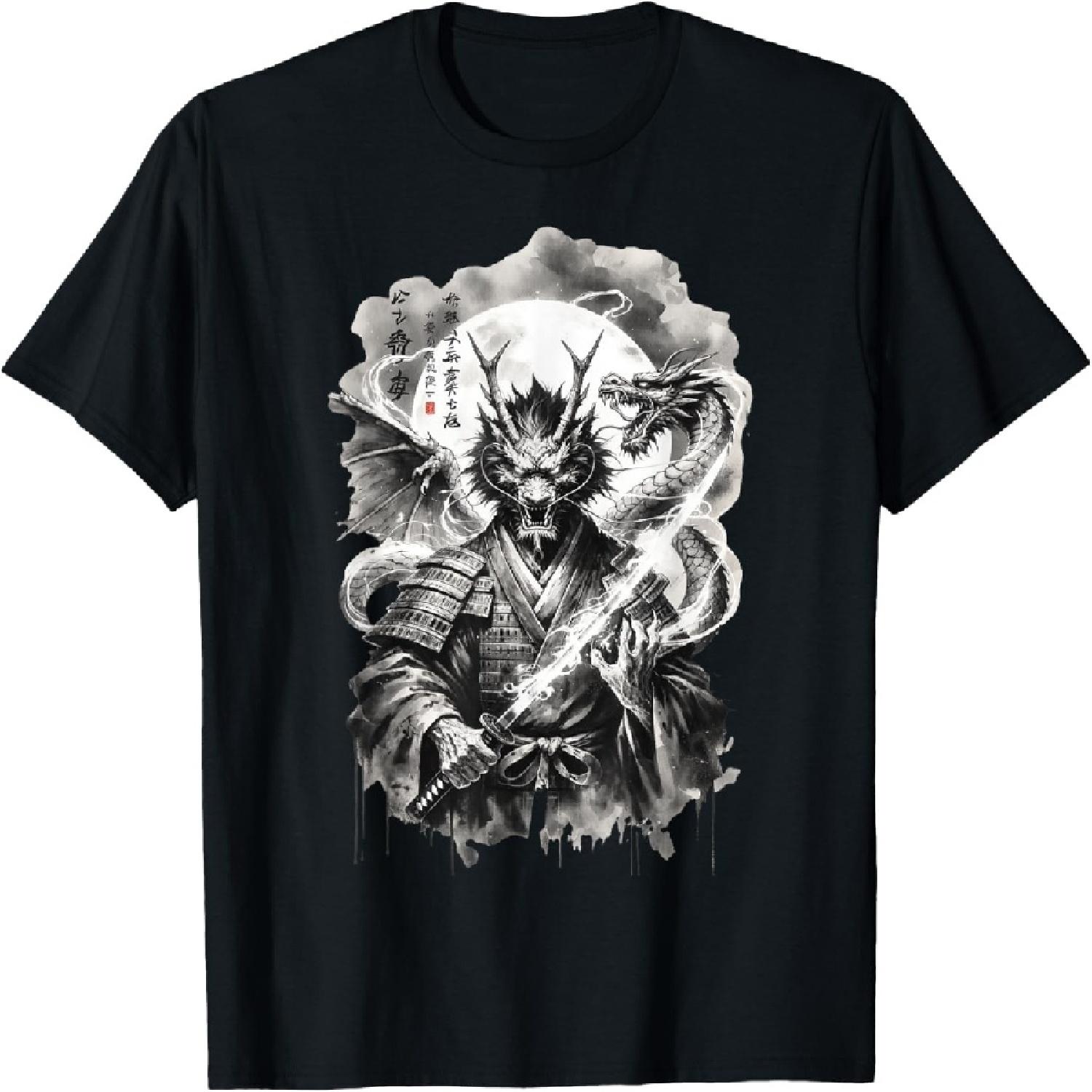 Мистический Духовный Мир Древний Воин Самурай Дракон Футболка XXXXXL разноцветный