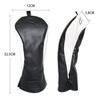 CRAFTSMAN Golf Wood Cover Set 4pcs (135X) - Driver, Fairway, Utility - with Number Tags - Black 3+UT