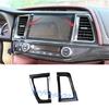 Carbon Fiber Center Air Vent Outlet Cover Trim For Toyota Highlander 2015-