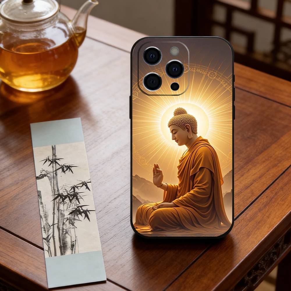 Siddhartha Gautama Phone Case For iPhone 17, 16,15,14,13,12,11 Plus,Pro Max, Others Soft Black Cover