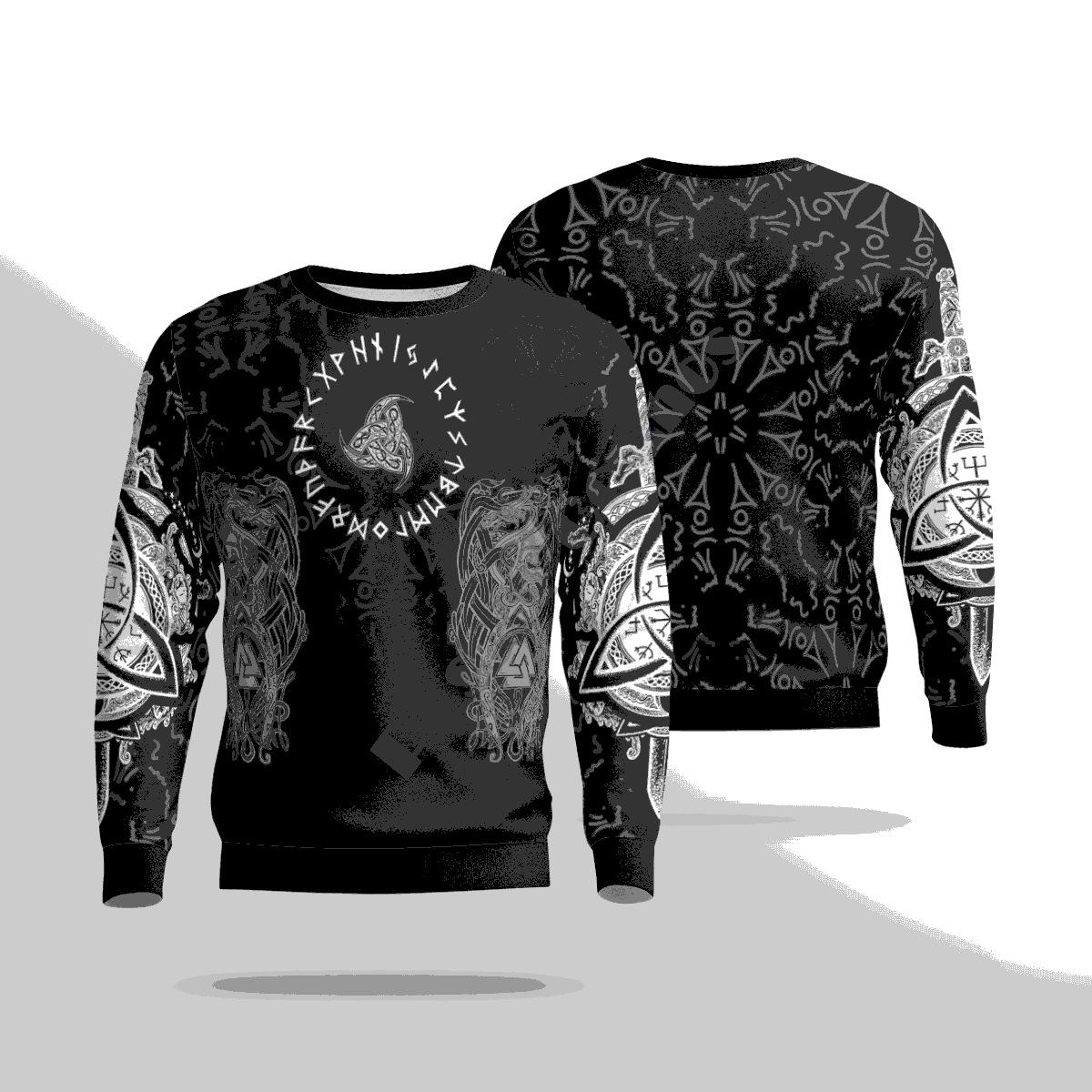 

Мужской пуловер, свитшот, весенний, с 3D цифровым принтом татуировки, свободный, повседневный топ 5XL