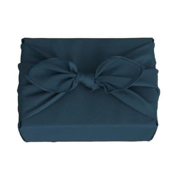 Furoshiki large purple navy stylish plain chirimen high-quality washable polyester eco bag tote kimono practice privacy cross 70 90 140cm (navy 70cm)