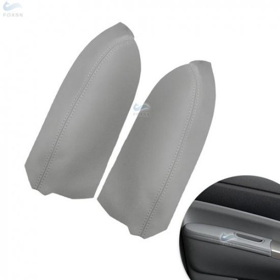 For Toyota Prius 04-08 2009 NEW 2*Front Grey Leather Door Panel Armrest Cover