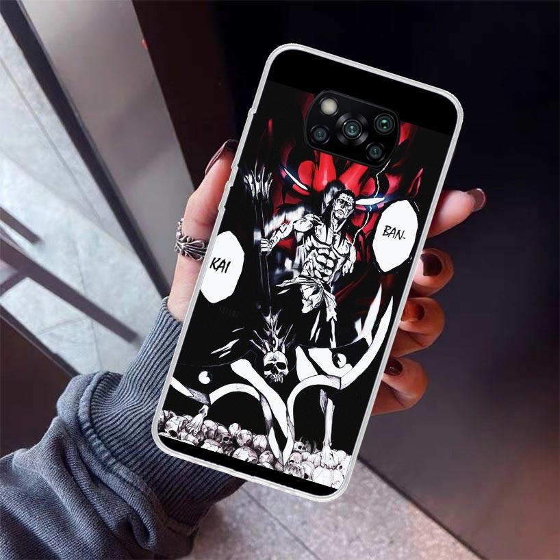 Zaraki Kenpachi Bleach Phone Case For Xiaomi Poco X7 X6 X5 Pro F7 Ultra Redmi 15C 15 13 13C 12 12C 10 10A 10C 9 9A 9C 9T Shell P