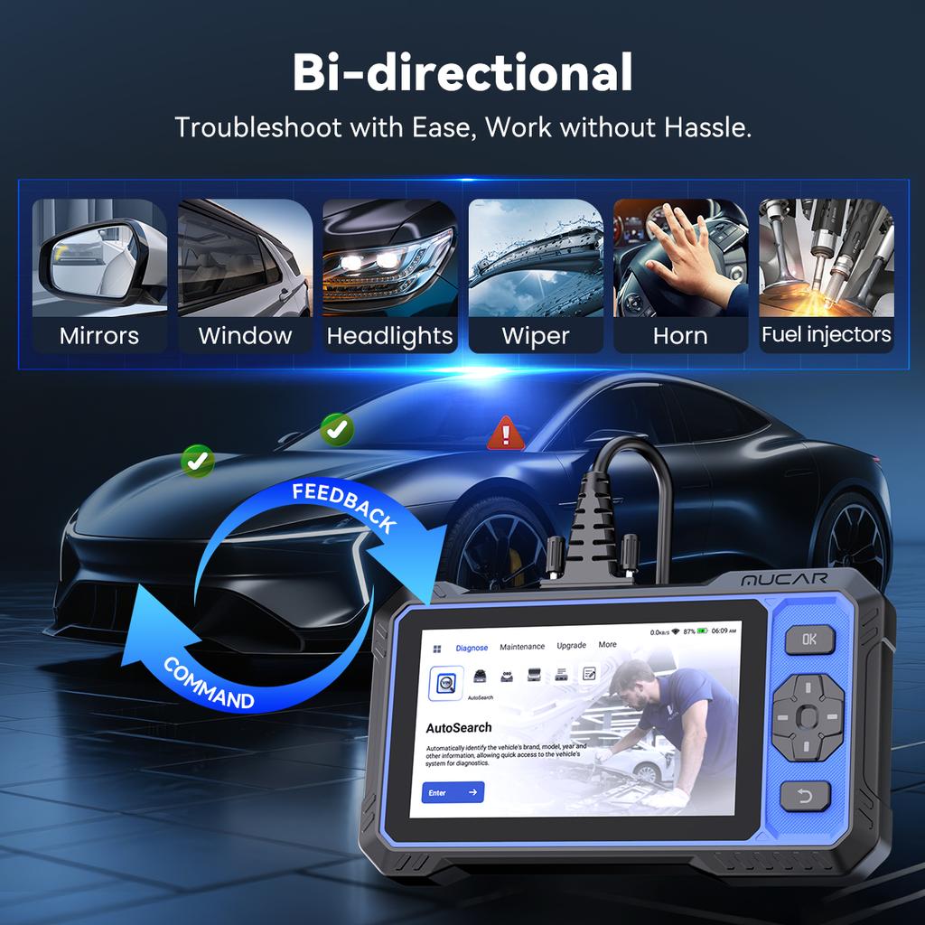MUCAR 682 AI Asistovaný OBD2 Diagnostický Nástroj Doživotní Bezplatná Aktualizace OE úroveň Plná Diagnostika Systémů 20 Resetů Obousměrný CAN FD