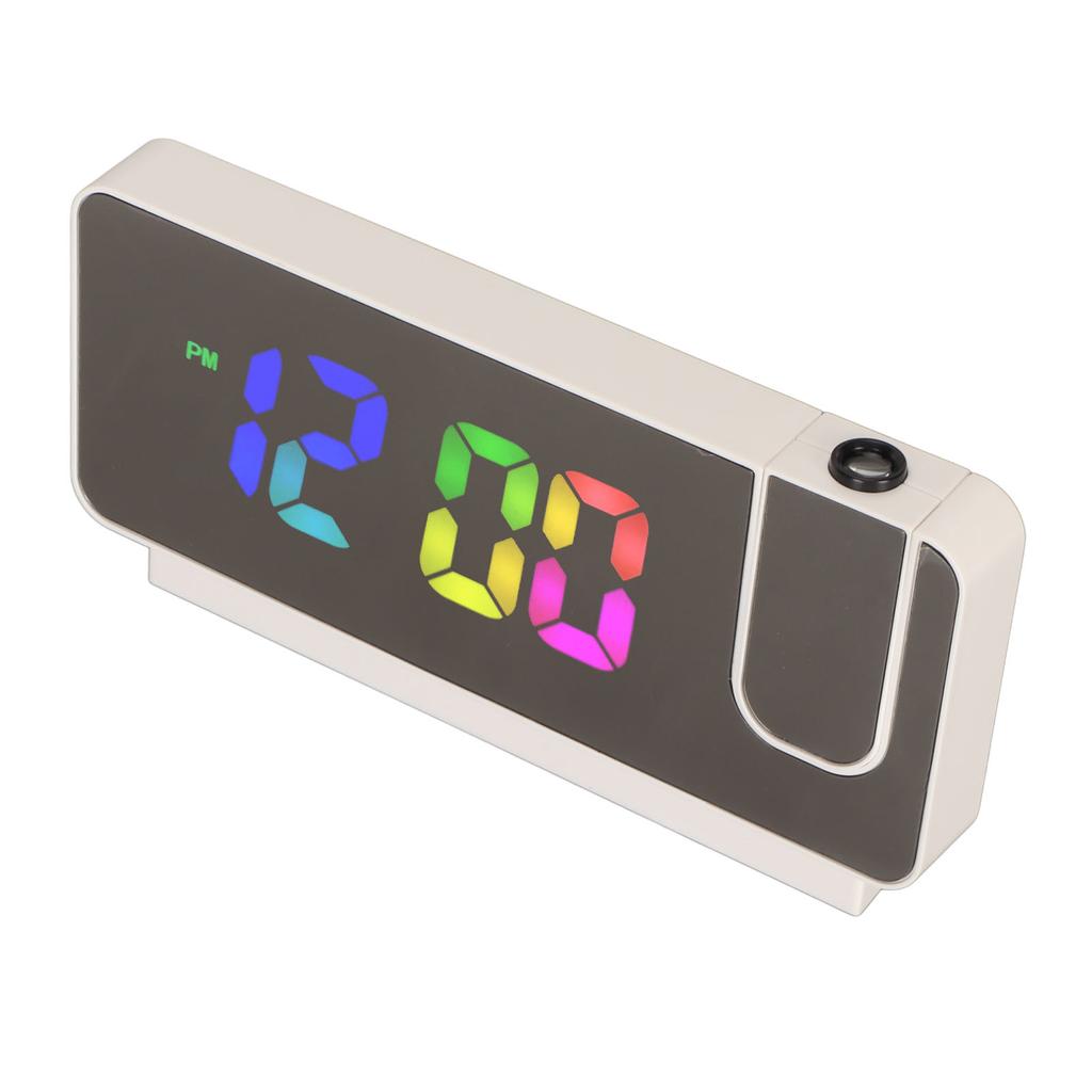 Digital Alarm Clock LED Display Mirror Electronic Clocks Voice Control Temperature Calendar Clocks for Bedroom Dormitory