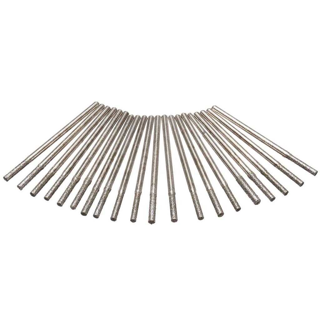 20Pcs 2mm Diamond Coated Hole Saw Solid Drill Bit For Glass Tile Ceramic Marble