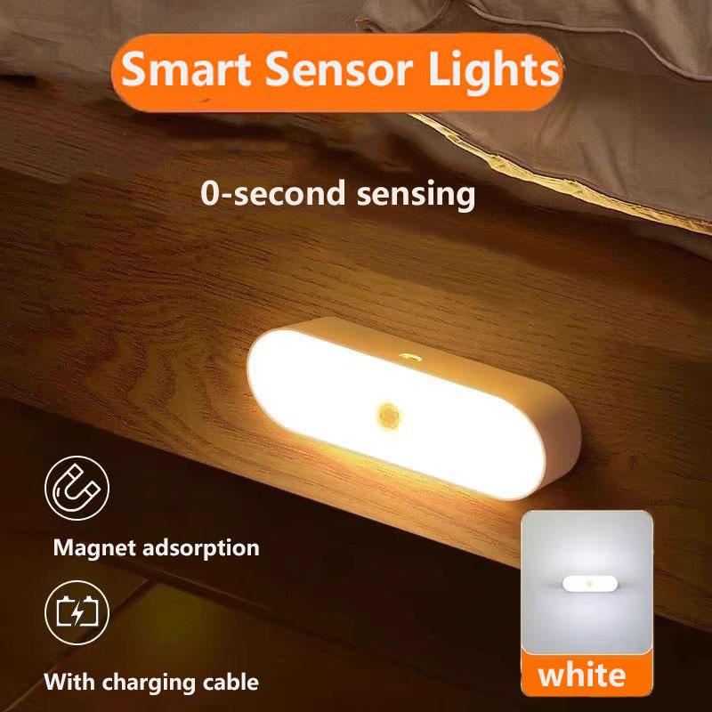 High Power Smart Motion-Sensing Light Strip Plug-in or Rechargeable Automatically Illuminates At Night Cabinet Light Hallway Light Bedroom Light
