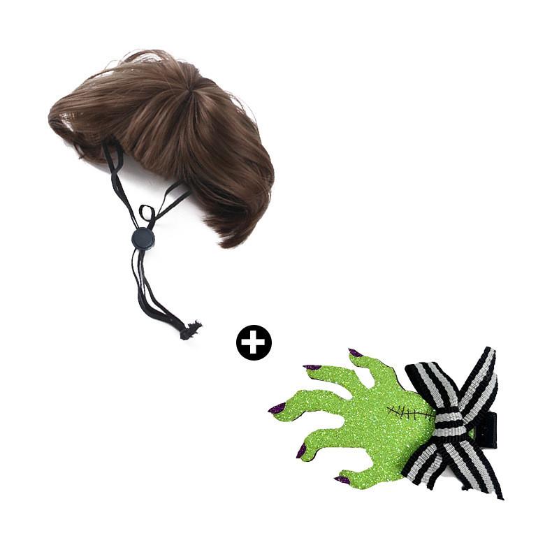 

Праздничная заколка для волос кошки с коричневым помпоном для собак, идеально подходит для вечеринок на Хэллоуин и Style G