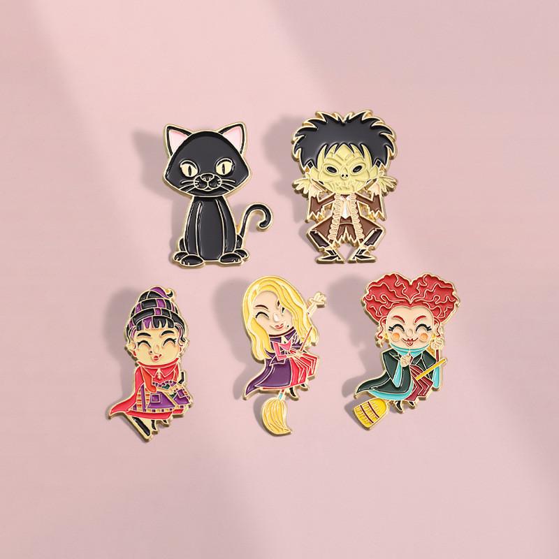 Alloy Stylish Cartoon Brooch Featuring Vibrant Colors And Multifunctional Design For Genders All