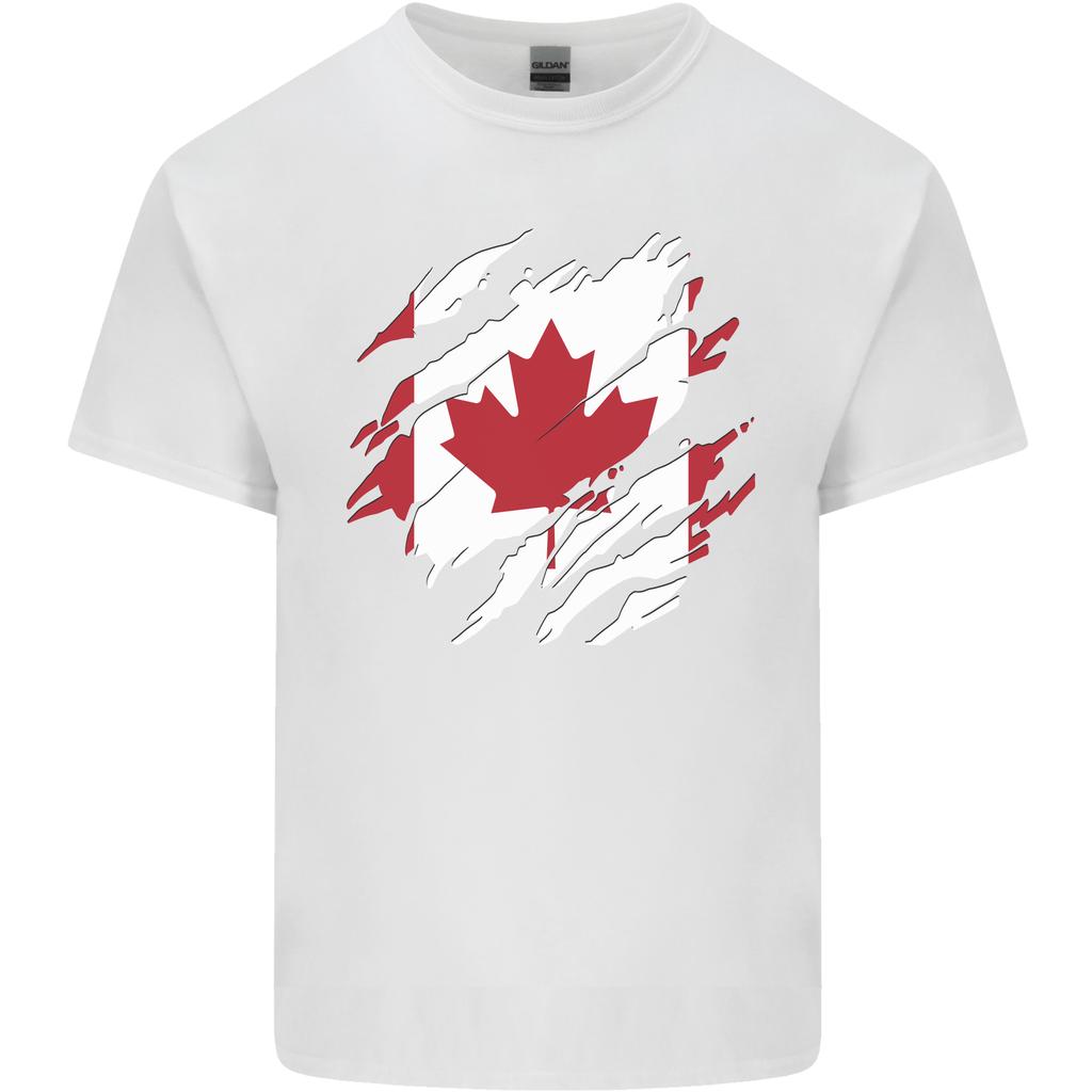 Torn Canada Flag Canadian Day Football Unisexs Light Cotton TShirt