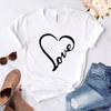 Women Tshirt Harajuku Love Graphic Fashion Female Tee Top White Ladies T-Shirt Casual Streetwear Tee Shirt Femme