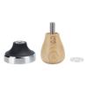 58mm Stainless Steel Flat Coffee Tamper Powder Pressed Hammer with Height   Wooden Handle