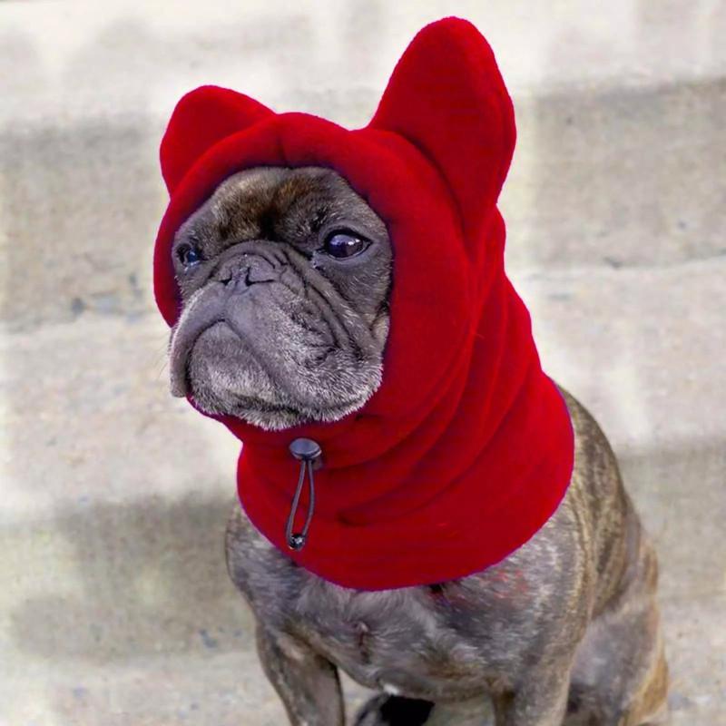 Cute Plush Solid Color Pet Hat For Dogs Versatile Fleece Hooded Accessory For Every Occasion