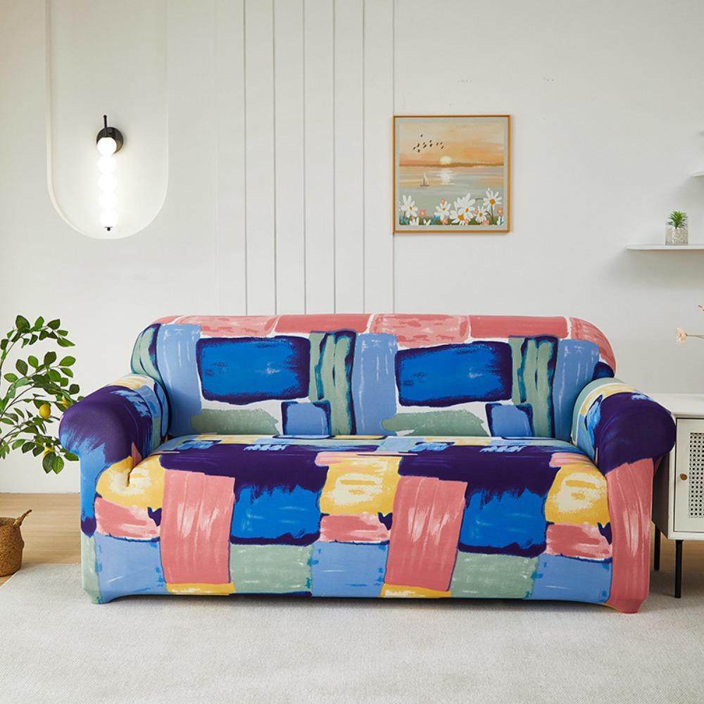 Stretchable Printed Sofa Covers Full Set Universal Slipcovers Soft Fabric Sofa Protector