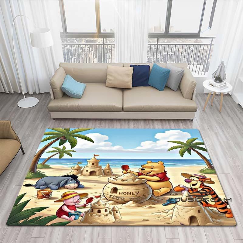 

Winnie The Pooh Cartoon Pattern Rug, Bedroom Play Mat, Bedroom Decor Rug, Living Room Rug, Crawling Mat, Gift Rug 60x90cm