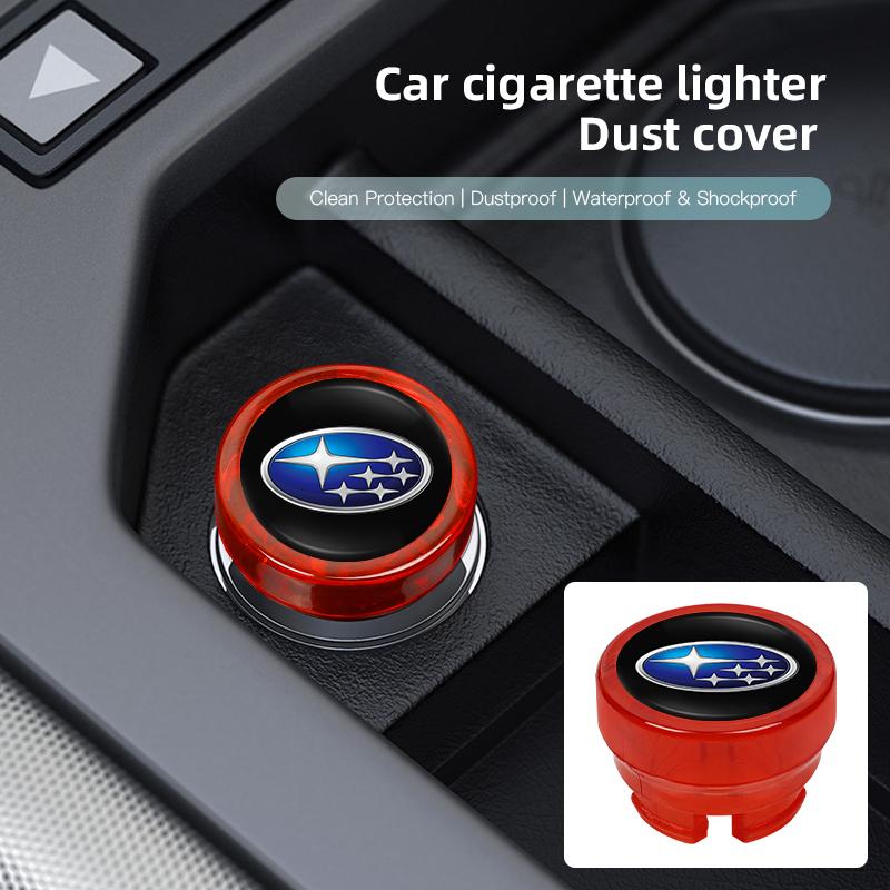 Sticker Car Cigarette Lighter Cap Auto Lighter Dust Proof Cover Accessories For Subaru STI XV Forester BRZ qOutback Crosstrek WRX
