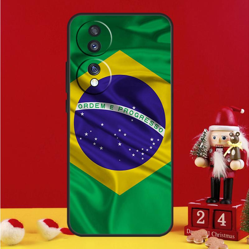 Brazil Flag Case For Honor Magic V5 5 6 7 Pro Honor 200 400 Lite 50 70 90 X7a X8a X8b X9a X9c X9b Cover