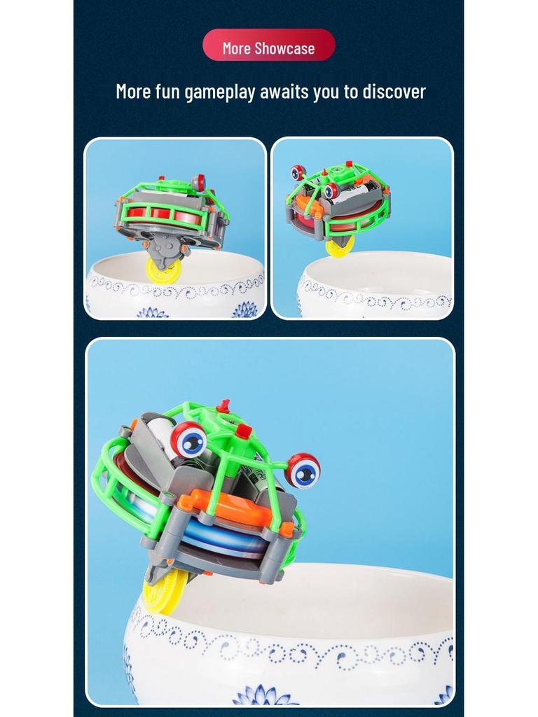 Black Tech Balance Unicycle Robot: Gyroscope Educational Toy for Tightrope Walking