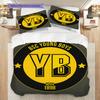 BSC YB Muster Bettwäsche Steppdecke Set Bettbezug Kissenbezug Heimdekoration Geburtstagsgeschenk (1 Bettbezug + 2 Kissenbezüge, ohne Füllung)